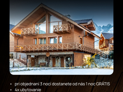 3+1 GRÁTIS pre Chalets CEDER I. a II.